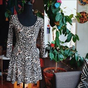 Leopard Swing Dress PAPAYA